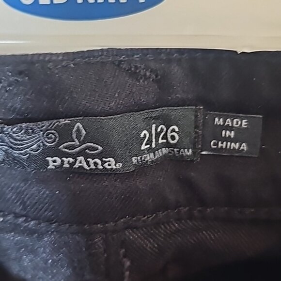 Prana Oday Active Jeans Pants Black Stretch Skinny Size 2/ 26 - Picture 3 of 8